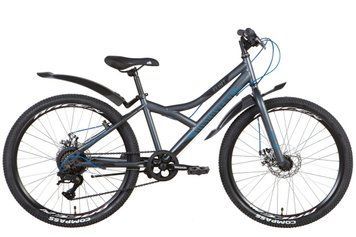 Велосипед 24" Discovery FLINT DD 2021 рама 13" Серо-синий 3143900705 фото