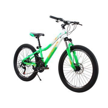 Велосипед SPARK WAVE JR. (колеса - 24", сталева рама - 12") Зелений з білим 224699 фото