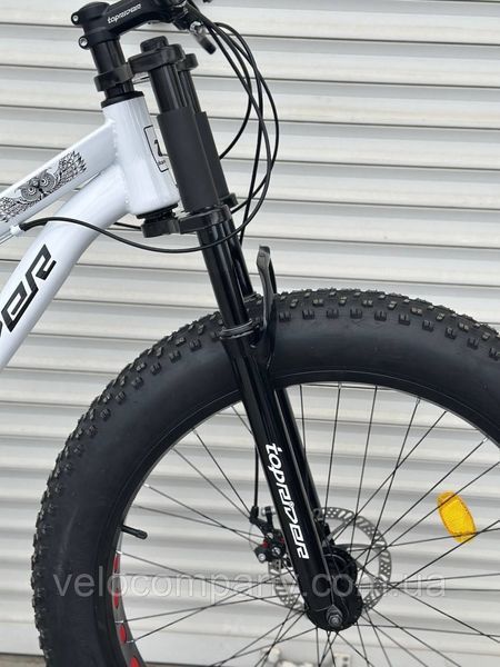 Велосипед Фетбайк (Fatbike) Toprider 620 26" білий Fatbike 620 26"/17 білий фото