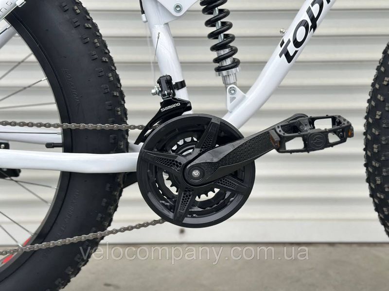 Велосипед Фетбайк (Fatbike) Toprider 620 26" білий Fatbike 620 26"/17 білий фото