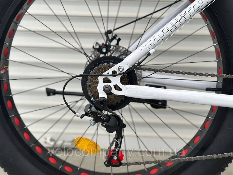 Велосипед Фетбайк (Fatbike) Toprider 620 26" білий Fatbike 620 26"/17 білий фото