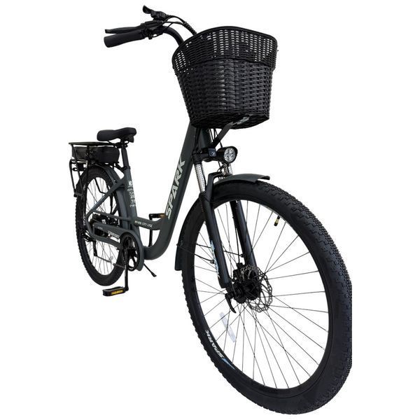 Велосипед з електромотором SPARK E-CITY COMFORT 18" 48V/500W/12,8Ah Темно-сірий 218747 фото