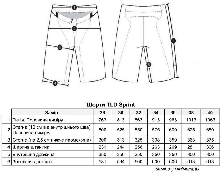 Шорти TLD Sprint Short [Black] Розмір S (30) 223786001 фото