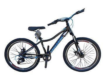 Велосипед детско-подростковый CROSSRIDE Cross 24" AL рама 13" Черно-синий 3143900778 фото