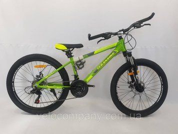 Гірський підлітковий велосипед Shark Bike 2401 24" рама 15 салатовий 2401 Al 24/15 салатовий фото