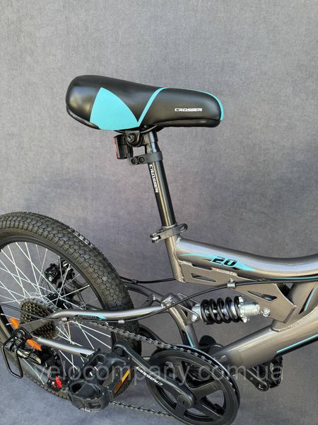 Дитячий велосипед Crosser Smart 20" GFR/D рама 12 сіро-блакитний Crosser Smart 20/12 блак фото
