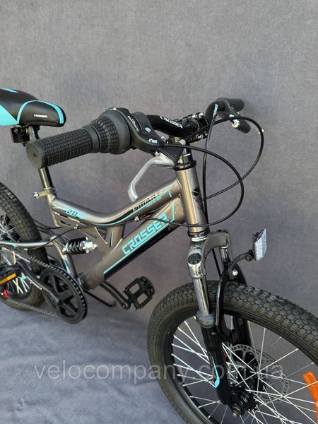 Дитячий велосипед Crosser Smart 20" GFR/D рама 12 сіро-блакитний Crosser Smart 20/12 блак фото