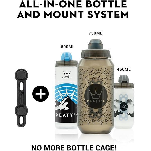 Фляга Peaty's x Fidlock Lockin Bottle, Crown / Smoke, 750ml PBTL-LGO-SMK-750-12 фото