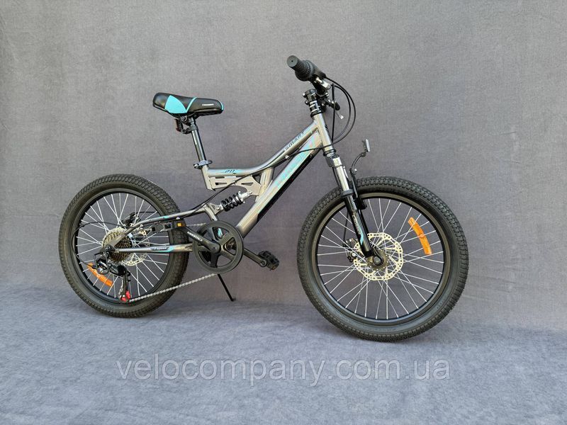 Дитячий велосипед Crosser Smart 20" GFR/D рама 12 сіро-блакитний Crosser Smart 20/12 блак фото