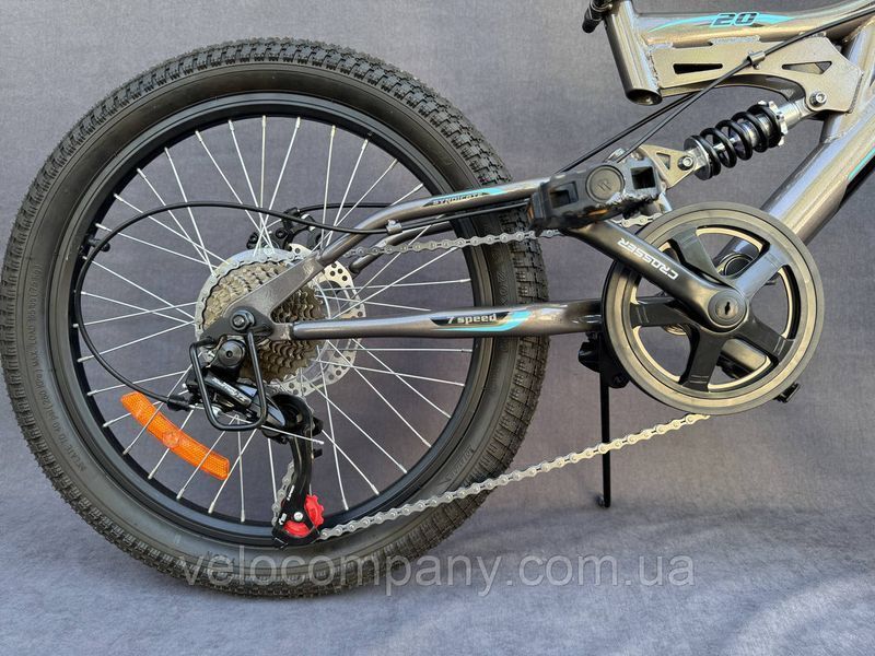 Дитячий велосипед Crosser Smart 20" GFR/D рама 12 сіро-блакитний Crosser Smart 20/12 блак фото