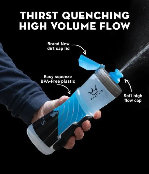 Фляга Peaty's x Fidlock Lockin Bottle, Speed Products / Smoke, 600ml PBTL-SPS-SMK-600-12 фото