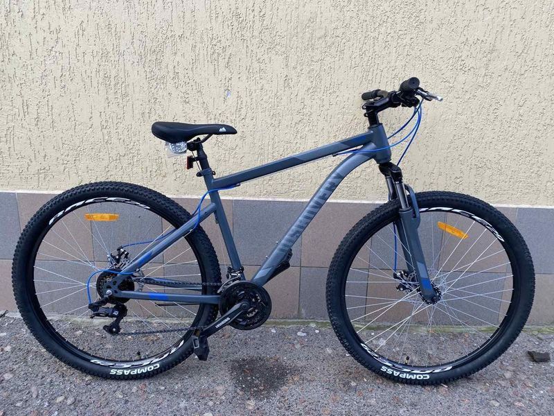 Велосипед 29" DISCOVERY TREK AM DD 2022 рама 19" Темно-серый с синим 3143900638 фото
