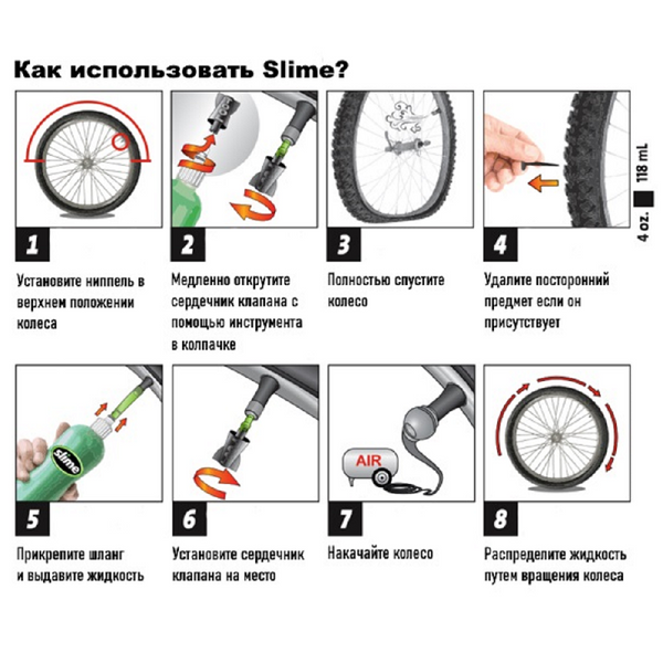 Антипрокольна рідина для камер Slime, 473мл 10026 фото